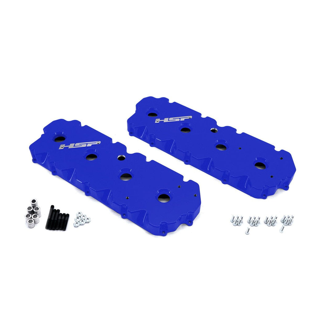 HSP Billet Valve Covers (2001-2004 Chevrolet / GMC) Engine Valve Cover HSP Diesel Candy Blue 