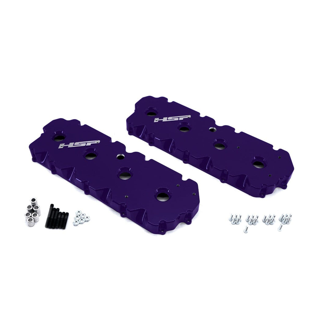 HSP Billet Valve Covers (2001-2004 Chevrolet / GMC) Engine Valve Cover HSP Diesel Candy Purple 