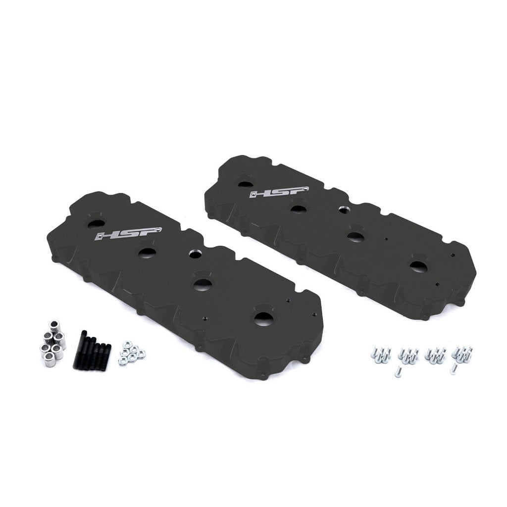 HSP Billet Valve Covers (2001-2004 Chevrolet / GMC) Engine Valve Cover HSP Diesel Dark Grey 