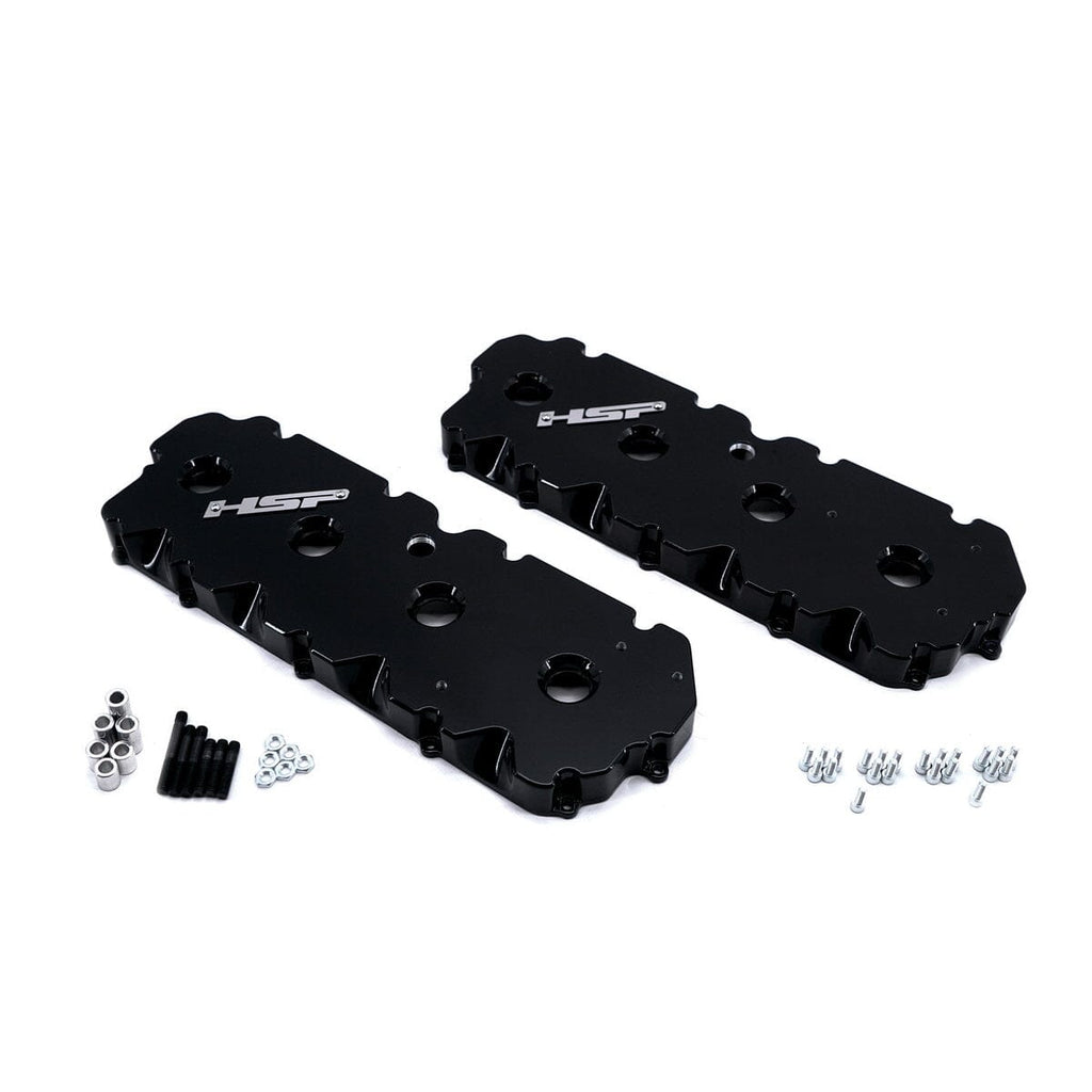 HSP Billet Valve Covers (2001-2004 Chevrolet / GMC) Engine Valve Cover HSP Diesel Gloss Black 