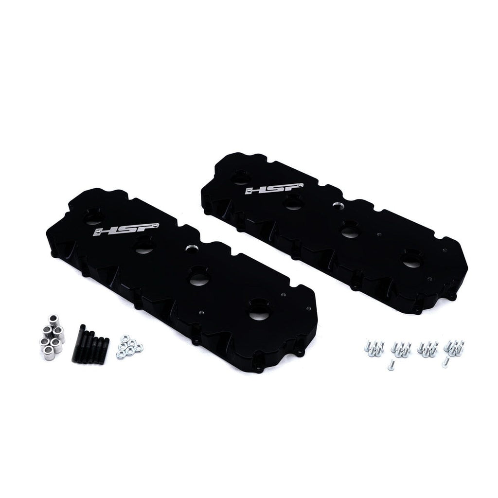 HSP Billet Valve Covers (2001-2004 Chevrolet / GMC) Engine Valve Cover HSP Diesel Satin Black 