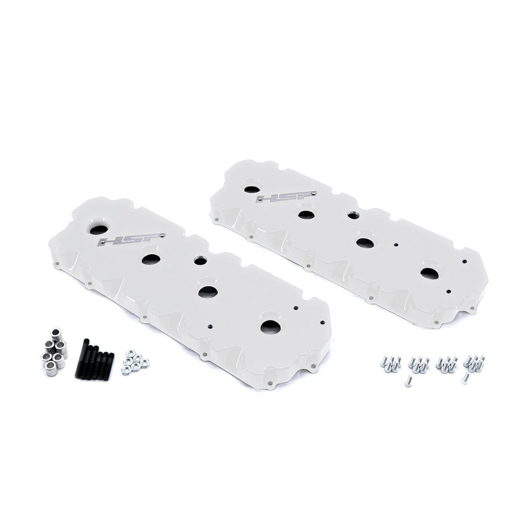 HSP Billet Valve Covers (2001-2004 Chevrolet / GMC) Engine Valve Cover HSP Diesel White 