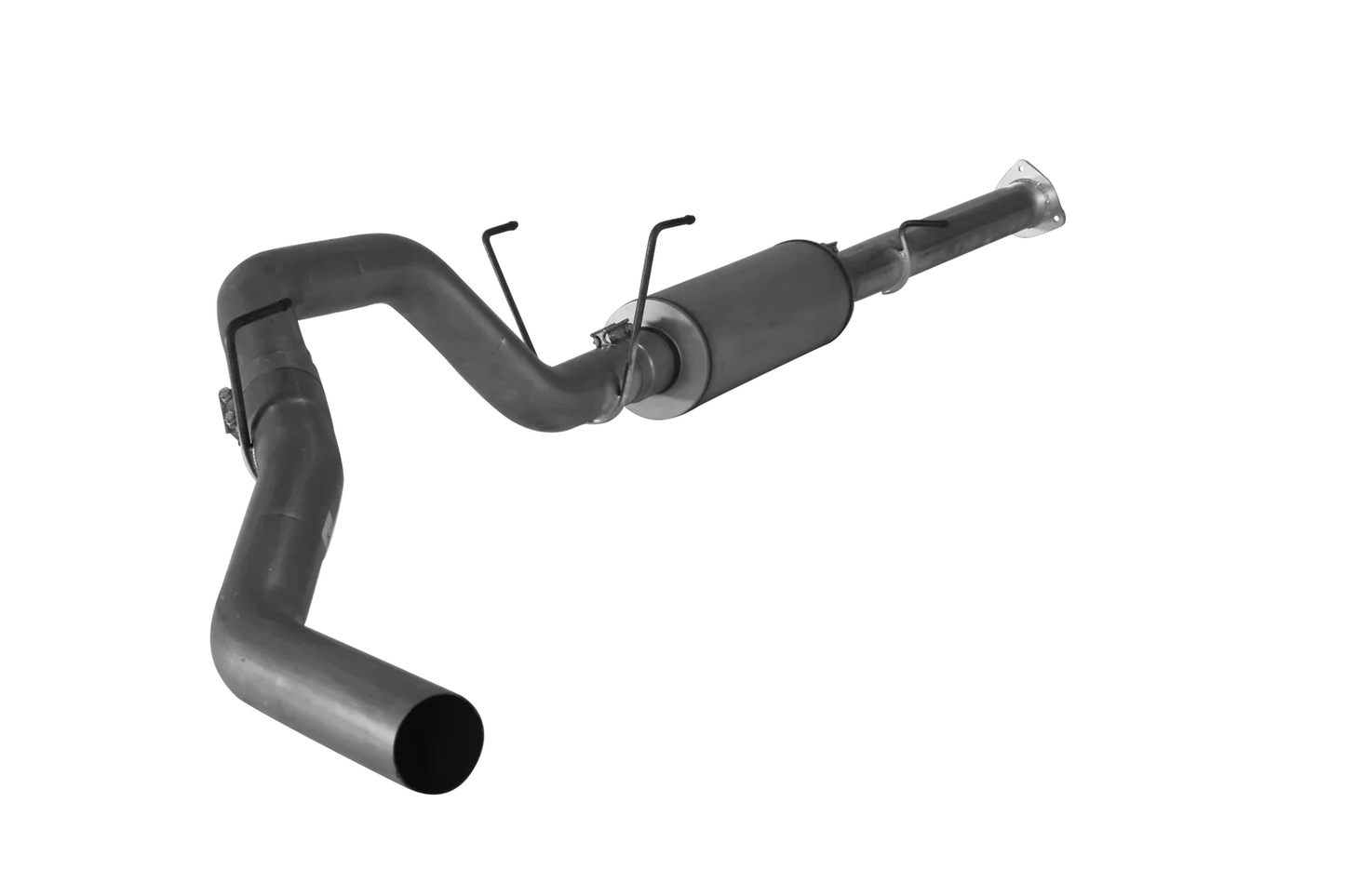 Downpipe Back Exhaust - Single (2013-2018 Dodge 2500/3500 6.7L Cummins) Exhaust DIESELR Tuning 4" With Muffler 