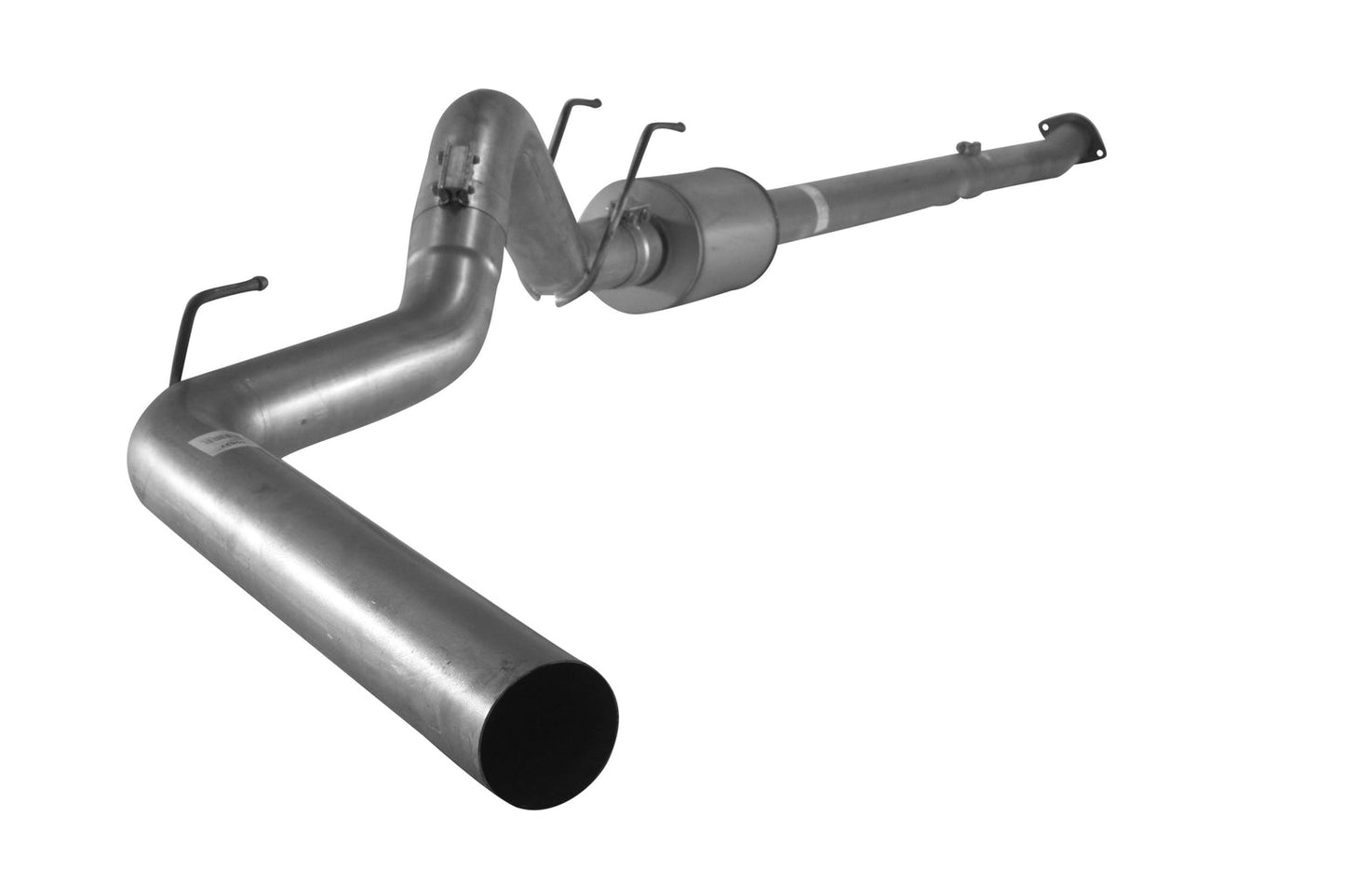 Cab & Chassis 4" Downpipe Back Single Exhaust | 2011-2019 Ford 6.7L F350/F450/F550 C&C Powerstroke Exhaust Flo-Pro Stainless Muffler 