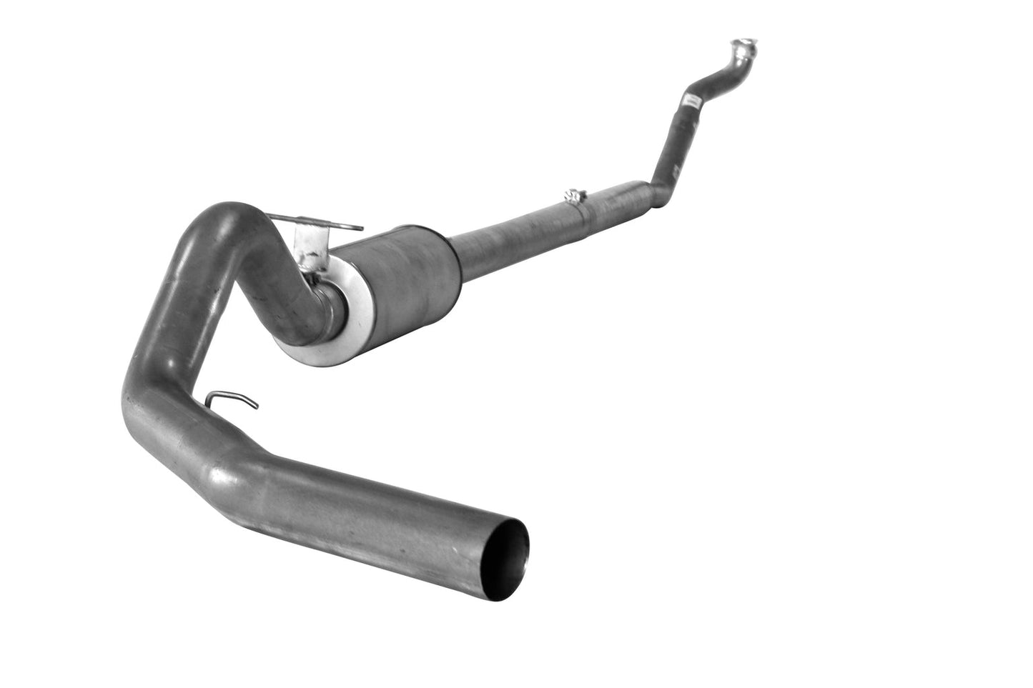 4" Turbo Back Single | 1994-1997.5 Ford 7.3L F250/F350 Powerstroke Exhaust Flo-Pro Stainless With Muffler 