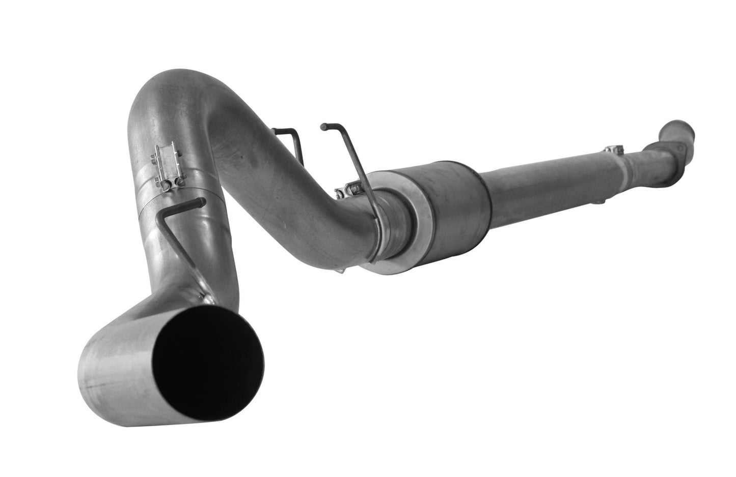 5" Downpipe Back Single | 2011-2019 Ford 6.7L F250/F350 Powerstroke Exhaust Flo-Pro Stainless Muffler 