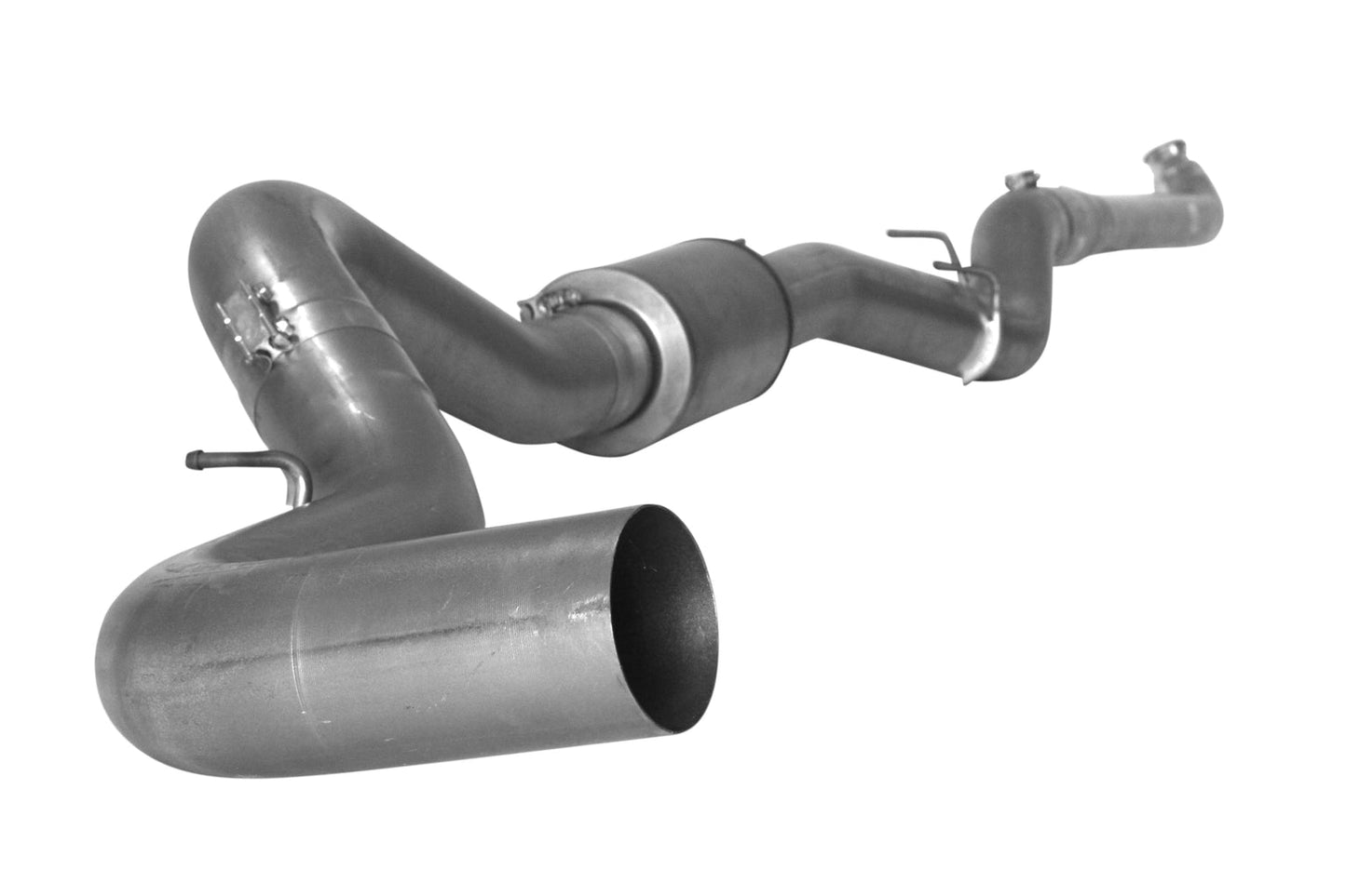 5" Downpipe Back Single | 2007.5-2010 GM 2500/3500 6.6L DURAMAX Exhaust Flo-Pro Stainless Muffler 