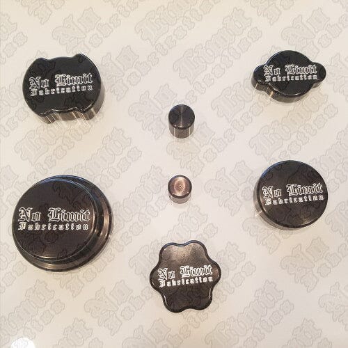 Complete Cap Set (2011-2016 Ford Powerstroke 6.7L) Engine Oil Filler Cap No Limit Fabrication 